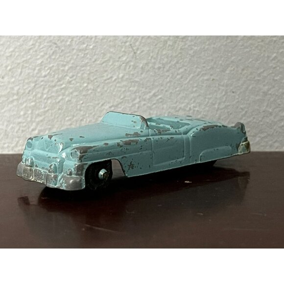 Vintage Goodee 1950's Metal Diecast Teal Cadillac Convertible 3" - Picture 2 of 12